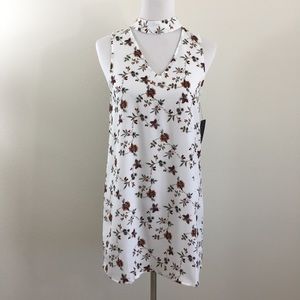Sweet Rain Floral Vneck Turtleneck Dress Size S
